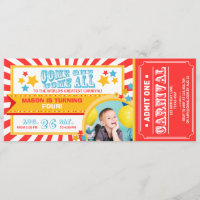 Circus Karneval Geburtstagseintrittskarte Boy