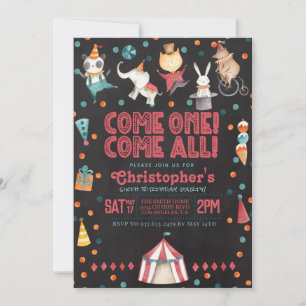 Circus Karneval Geburtstagsparty Einladung