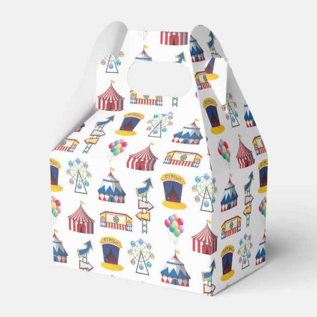 Circus Karneval Icon Muster Geschenkschachtel (Vorderseite)