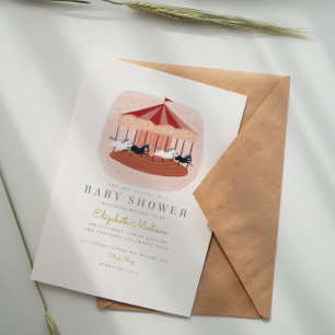 Circus Karneval Karussell Festival Kinderdusche Einladung