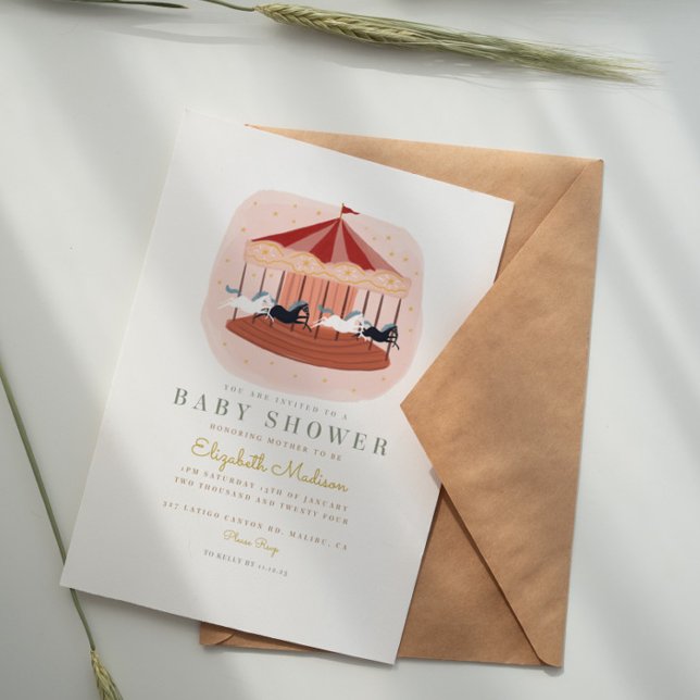 Circus Karneval Karussell Festival Kinderdusche Einladung (Von Creator hochgeladen)