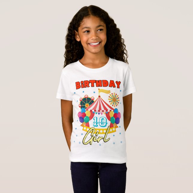 Circus Karneval Party Girl Theme Custom T-Shirt (Vorne ganz)