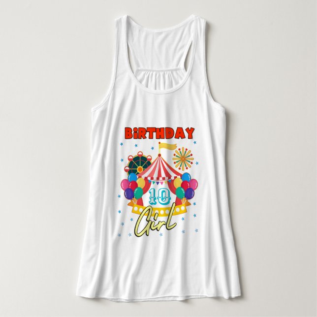 Circus Karneval Party Girl Theme Custom Tank Top (Design Vorderseite)