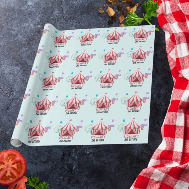 Circus Karneval Thema Kinder Geburtstagsparty Geschenkpapier (Von Creator hochgeladen)