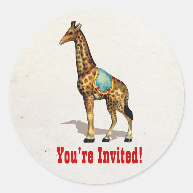 Circus Karneval Tiere Giraffe Stickers (Vorderseite)