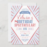 Circus Karneval Typografisch Geburtstag Spektakulä