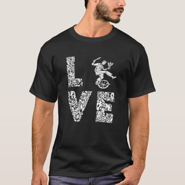 Circus Liebe Einrad Show Balancing Leopard Circus T-Shirt (Vorderseite)