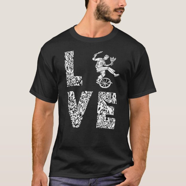 Circus Liebe Einrad Show Balancing Leopard Circus T-Shirt (Vorderseite)