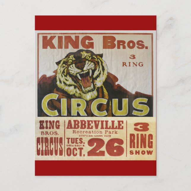 CIRCUS LINE-King Bros. Zirkus- Postkarte (Vorderseite)