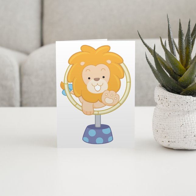 Circus Lion springt durch einen Hoop Karte (Von Creator hochgeladen)