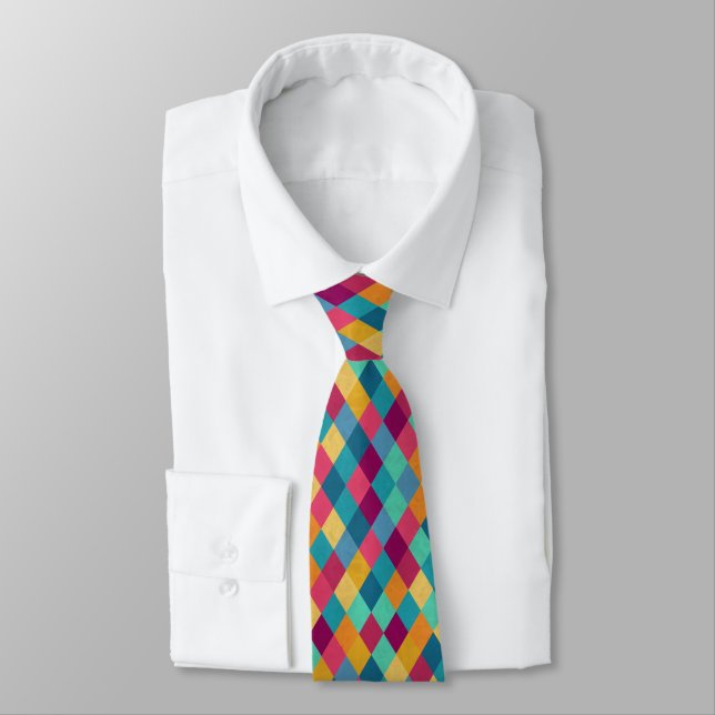 Circus Multicolor Rhombusse Krawatte (Gebunden)