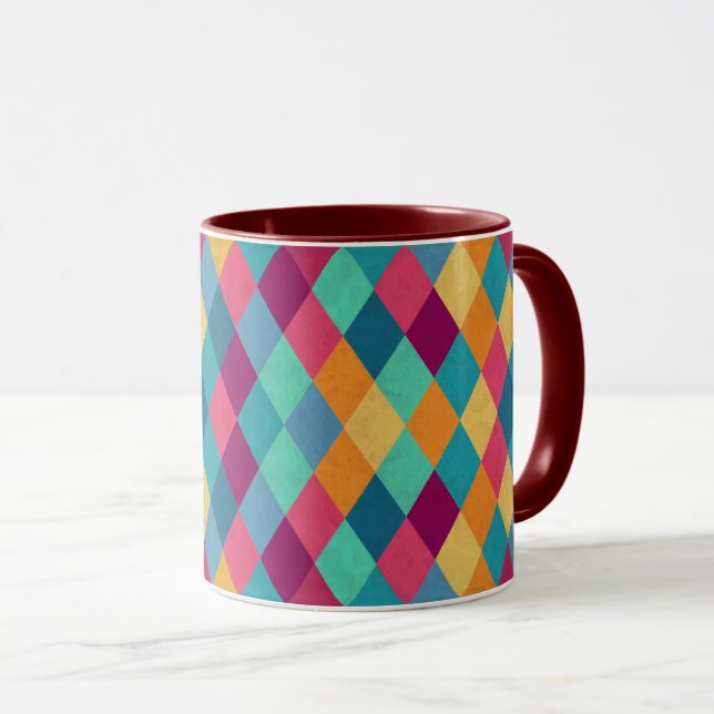 Circus Multicolor Rhombusse Tasse (VorderseiteRechts)
