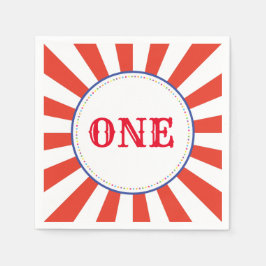 Circus Niedlich Colorful 1. Geburtstag Party Thema Serviette