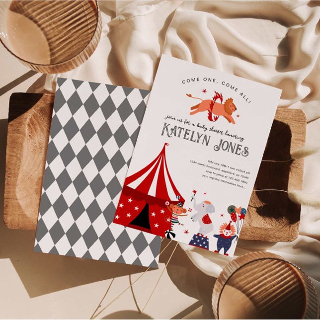 Circus oder Carnival Themed Baby Dusche Einladung (Von Creator hochgeladen)