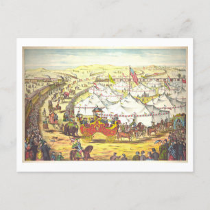 Circus Parade Vintage Poster Postkarte