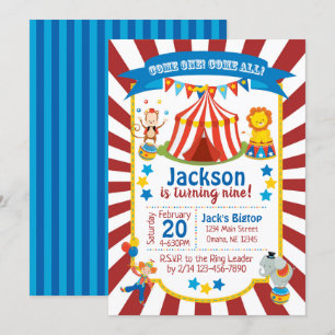 Circus Party Einladung - Circus Birthday Invite