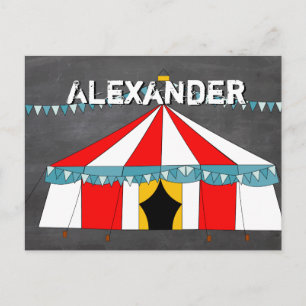 Circus Party Geschenke Einladungspostkarte