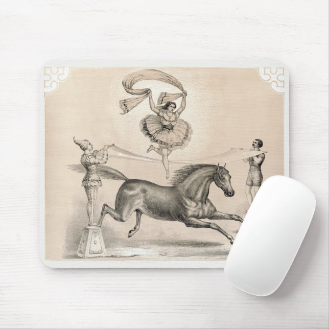Circus Performer springen über eine große Schleife Mousepad (Mit Mouse)