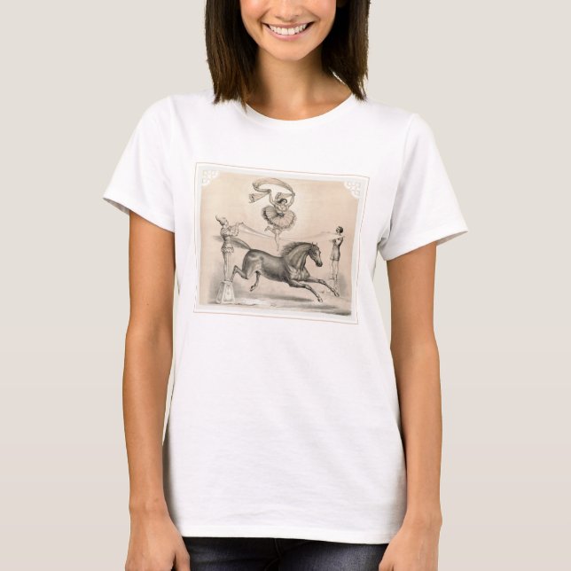 Circus Performer springen über eine große Schleife T-Shirt (Vorderseite)