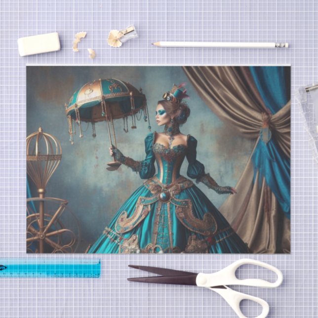 Circus Performer Steampunk Vintage Viktorianische  Seidenpapier (Handwerk)