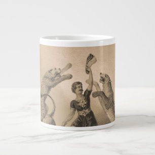 Circus Performer Stehend unter vicious Animals Jumbo-Tasse