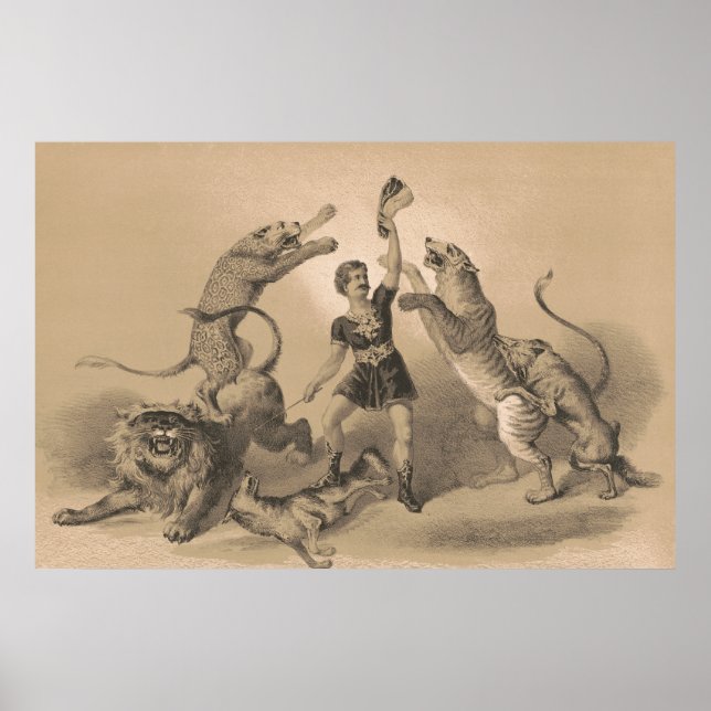 Circus Performer Stehend unter vicious Animals Poster (Vorne)