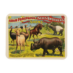 Circus Poster für Adam Forepaugh & Sells Brothers Magnet