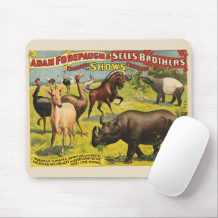 Circus Poster für Adam Forepaugh & Sells Brothers Mousepad