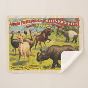 Circus Poster für Adam Forepaugh & Sells Brothers Sherpadecke