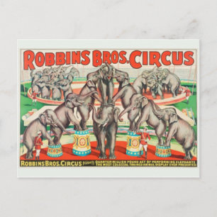 Circus Poster Postkarte