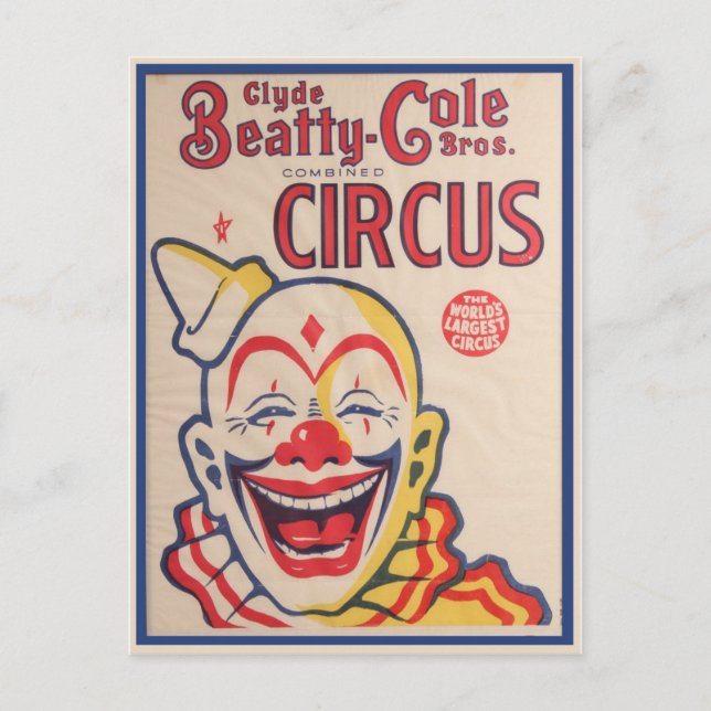 Circus Poster Postkarte (Vorderseite)