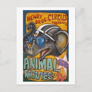 Circus Poster Postkarten - Shorty the Elephant