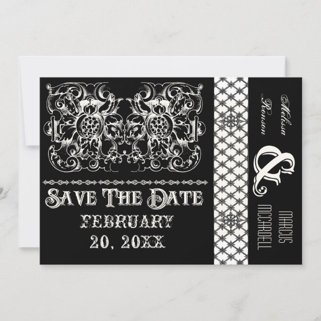 Circus Poster Style Modern Black & White Card Einladung (Vorderseite)