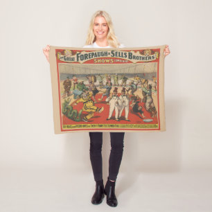 Circus Poster zeigt die erstaunliche Antik von Clo Fleecedecke