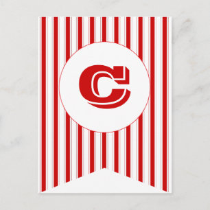 Circus Red Party Flag Bunting Banner Post Card Postkarte