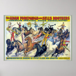 Circus Riders Vintag Theaterposter Poster