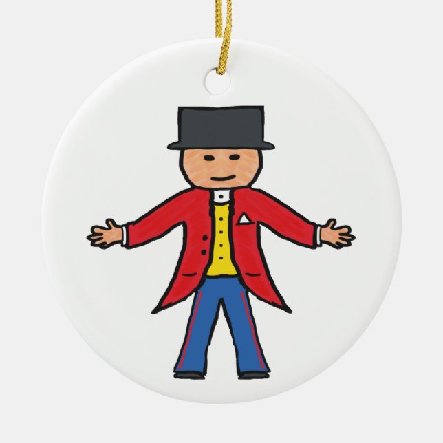 Circus Ringmaster Keramik Ornament (Vorne)