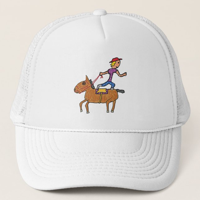 Circus Rodeo Reiten Truckerkappe (Vorderseite)
