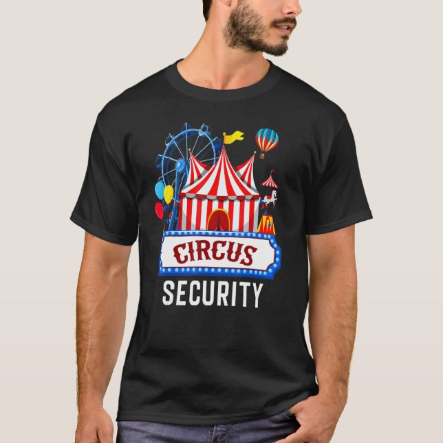Circus Security Karneval Kostümkarneval Personal V T-Shirt (Vorderseite)