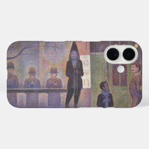 Circus Sideshow by Georges Seurat, Vintage Kunst iPhone 16 Hülle