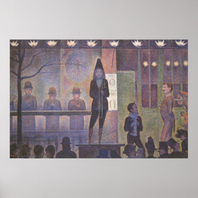 Circus Sideshow by Georges Seurat, Vintage Kunst Poster (Vorne)