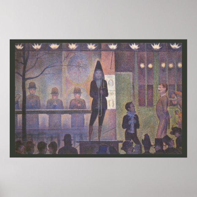 Circus Sideshow by Georges Seurat, Vintage Kunst Poster (Vorne)