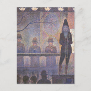 Circus Sideshow by Georges Seurat, Vintage Kunst Postkarte