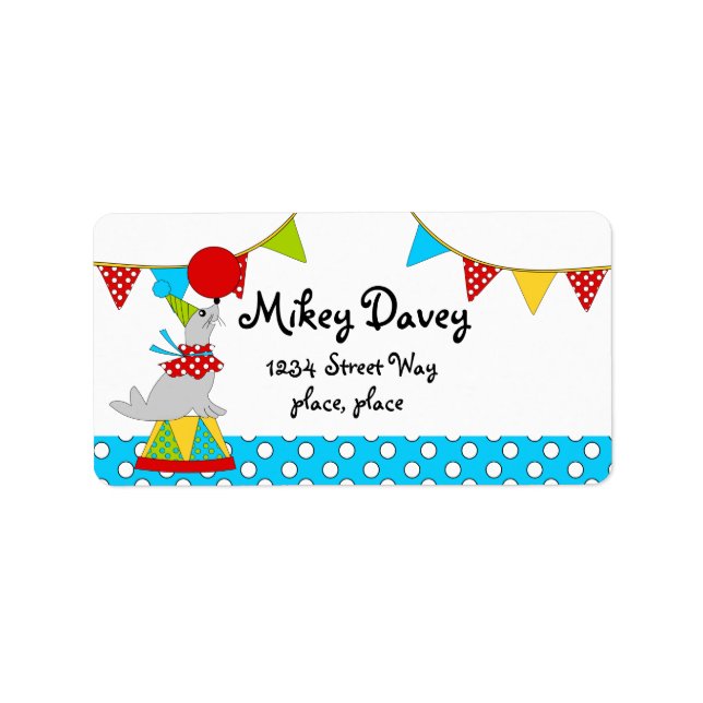 Circus-Siegel Adressaufkleber (Vorne)
