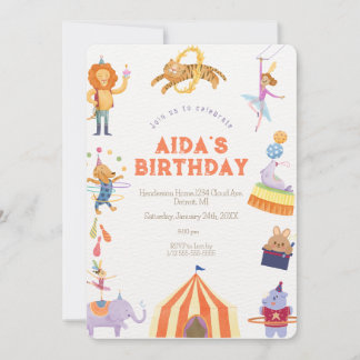 Circus Spektakuläre Einladung zum Geburtstag