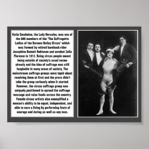 Circus Suffragette Katie Sandwina Barnum Bailey Poster