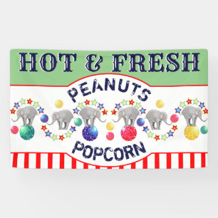 Circus Thema Elephant Karneval Snack Bar Banner