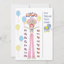 Circus Themed Party Einladung