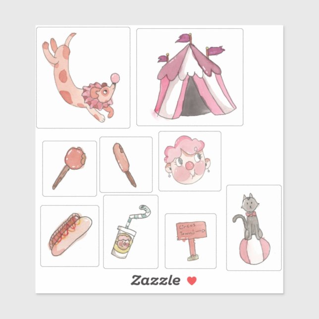 Circus Town Aufkleber (Blatt)