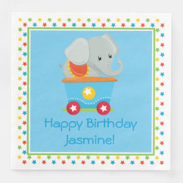 Circus Train | Elefant | PERSONALISIERT Serviette